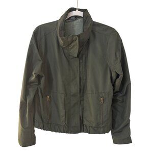 Athleta Green Lightweight Womens Jacket With Zipper Pockets High Collar